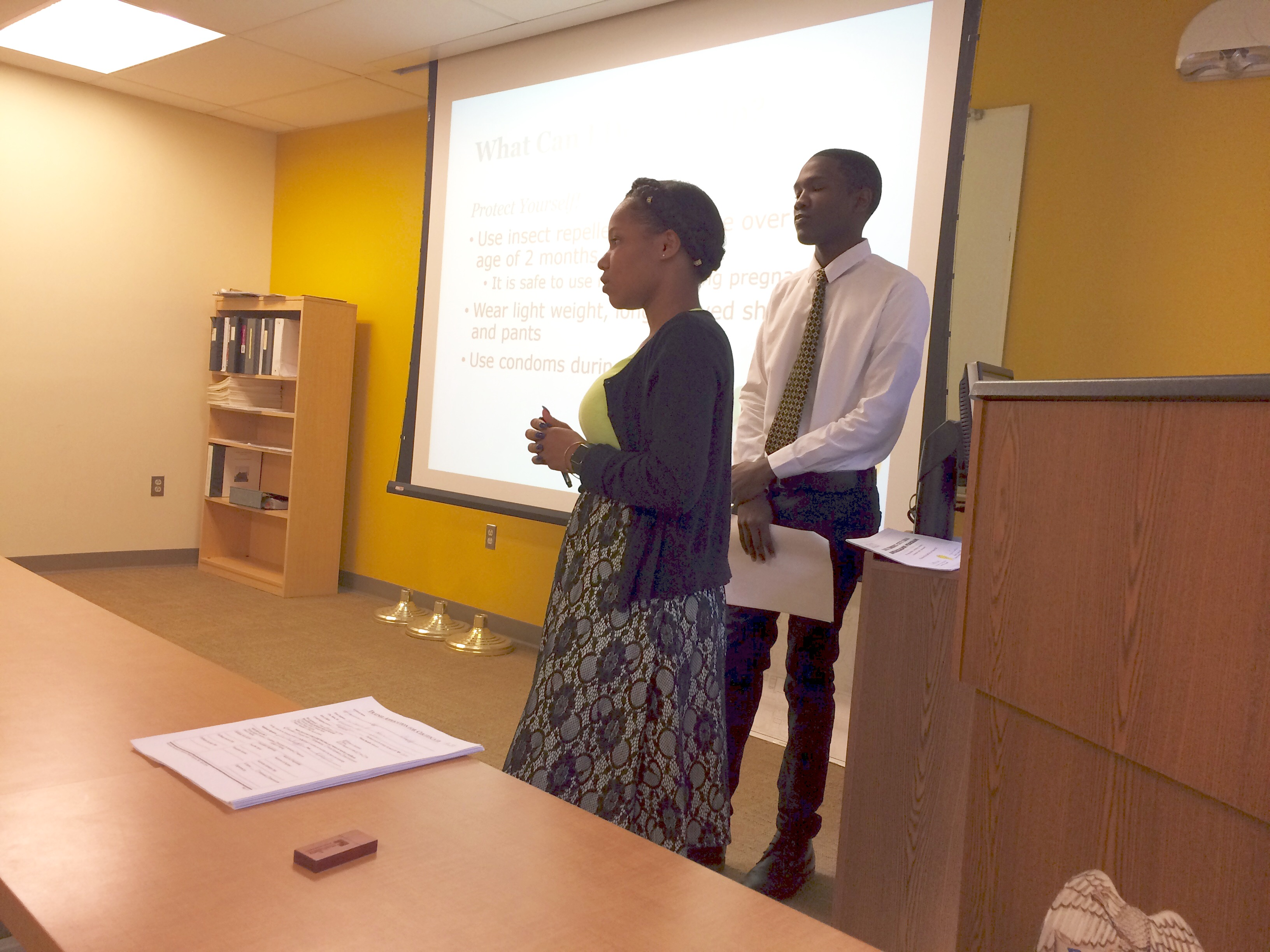 BCHD interns Vernon and Taylor present about the Zika virus